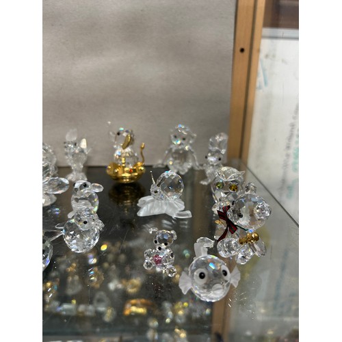 4 - AN IMPRESSIVE COLLECTION OF MOSTLY SWAROVSKI CRYSTALS - NEARLY ALL ANIMALS - DOGS, BIRDS, MONKEY, EL... 