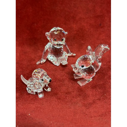 4 - AN IMPRESSIVE COLLECTION OF MOSTLY SWAROVSKI CRYSTALS - NEARLY ALL ANIMALS - DOGS, BIRDS, MONKEY, EL... 