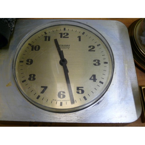 254 - COLLECTION OF CLOCKS AND KITCHEN TIMERS BRASS CARRIAGE CLOCK, ACCTIM RADIO CONTROLLED, STAIGER CHROM... 