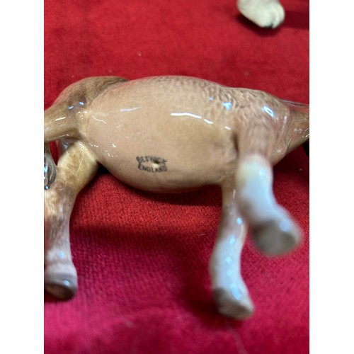 51 - A VINTAGE BESWICK DONKEY - 12CM H AND A COOPERCRAFT SPANIEL