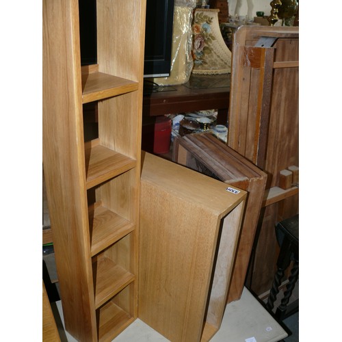 337A - 2 LIGHT WOOD SHELF UNITS