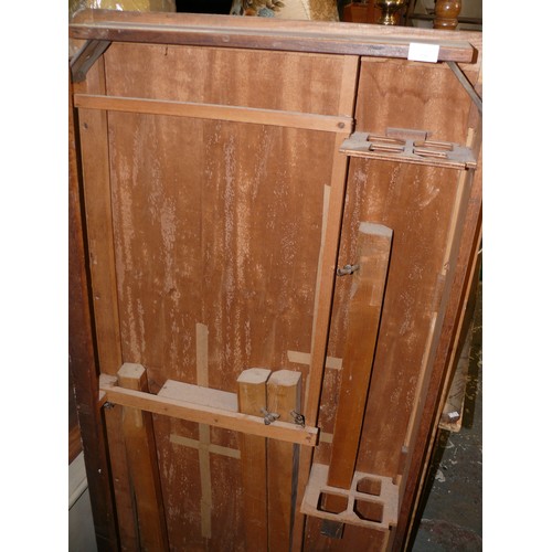 335 - MID CENTURY 2 DRAWER TABLE WITH REMOVABLE LEGS