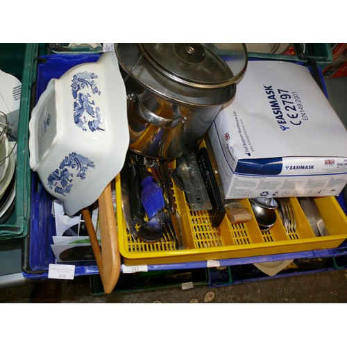 458 - GOOD MIXED LOT OF KITCHENWARE (CRATES X2 NOT INCLUDED)