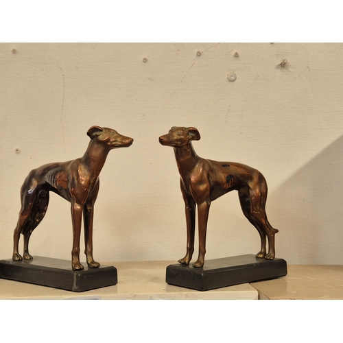 81 - LOVELY PAIR OF SPELTER DOG FIGURES