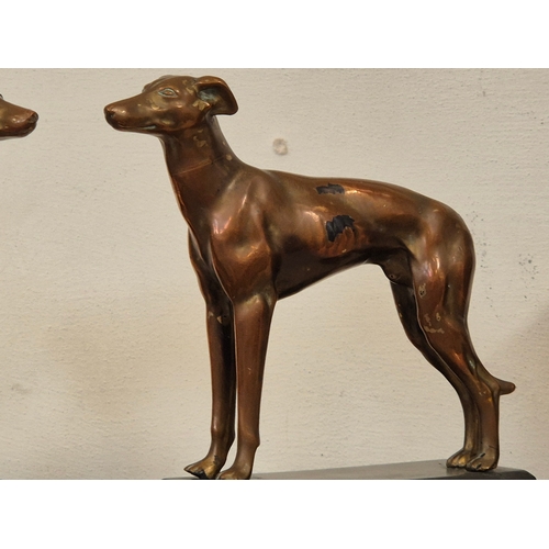 81 - LOVELY PAIR OF SPELTER DOG FIGURES