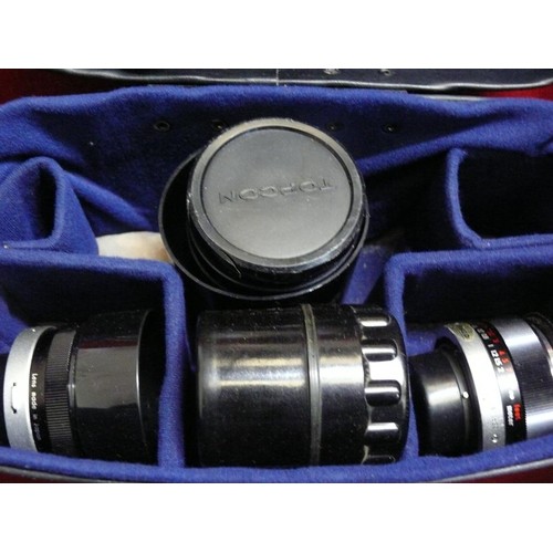 111 - ZENIT CAMERA PLUS A NUMBER OF VAIOUS LENSES