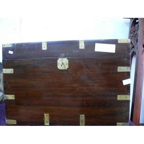 126 - CAMPAIGN BOX WITH KEY