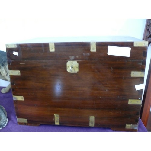 126 - CAMPAIGN BOX WITH KEY