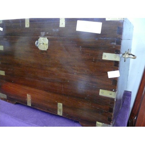 126 - CAMPAIGN BOX WITH KEY