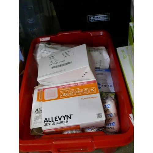 158 - CRATE OF MEDICAL -  BANDAGES, DRESSINGS ETC