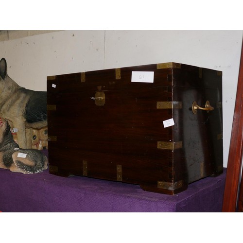 126 - CAMPAIGN BOX WITH KEY