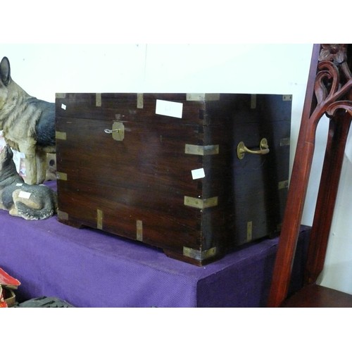 126 - CAMPAIGN BOX WITH KEY