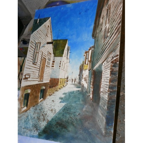 161 - CRATE OF ORIGINAL ARTWORK ON BOARD