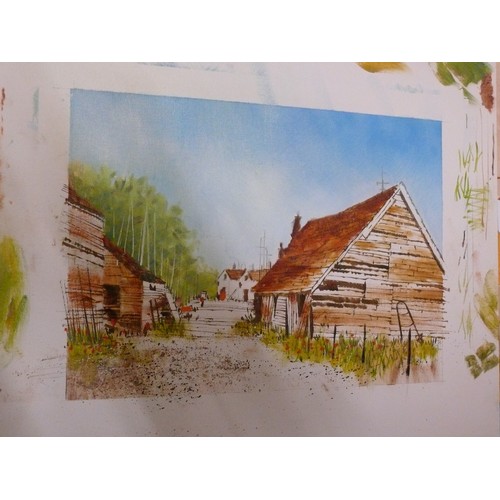 161 - CRATE OF ORIGINAL ARTWORK ON BOARD