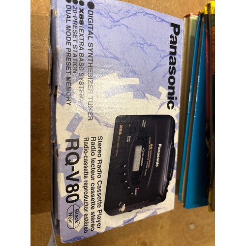 386 - PANASONC RQ-V80 STEREO RADIO CASSETTE PLAYER IN ORIGINAL BOX
