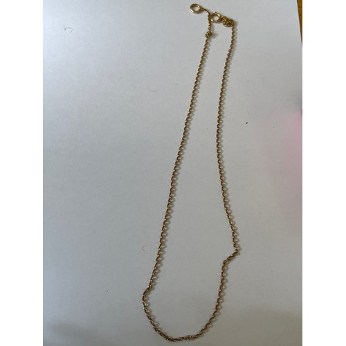 35E - A 9CT GOLD CHAIN 15 INCHES WEIGHT 2.06GR