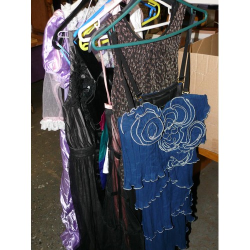 379 - QUANTITY OF GOOD QUALITY LADIES DRESSES AND FANCY DRESS CLOTHING