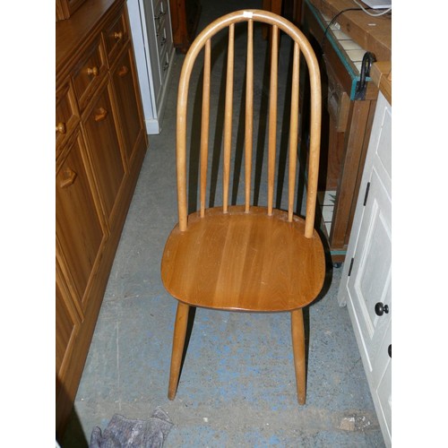 344 - SET OF 4 ERCOL STYLE STICK BACK DINING CHAIRS