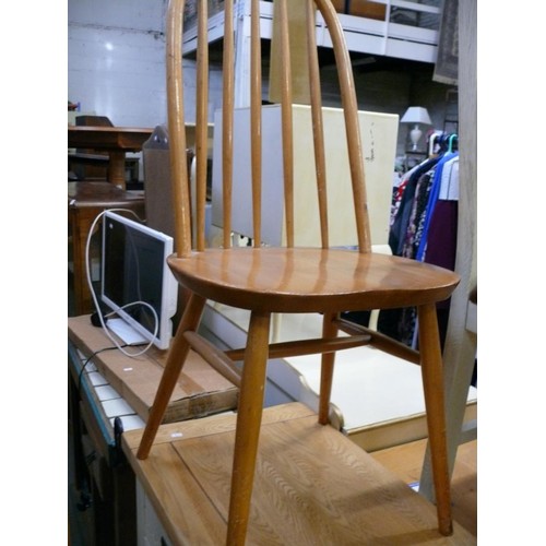 344 - SET OF 4 ERCOL STYLE STICK BACK DINING CHAIRS