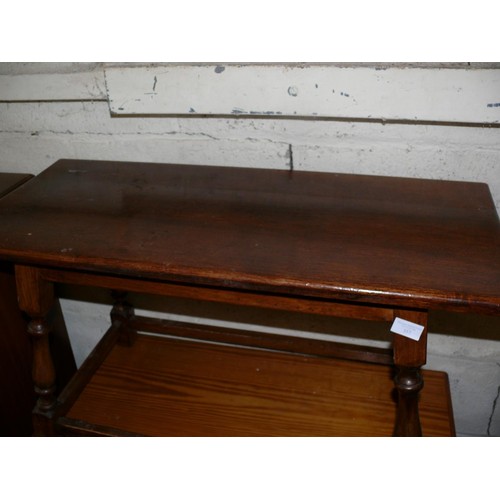 357 - SMALL VINTAGE WOODEN RECTANGULAR COFFEE TABLE