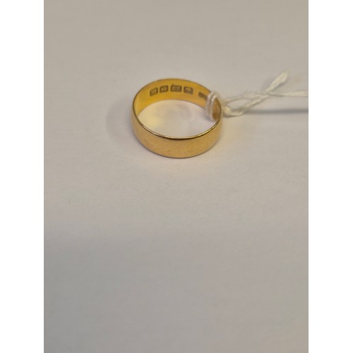 50 - A 22CT GOLD WEDDING BAND SIZE P WEIGHT 5.00 GR