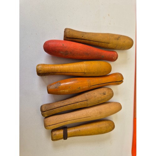 74A - an original box of vintage triangerlar various sizes files with handles made by nicholson file co of... 