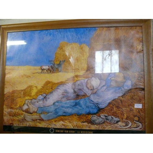 184 - LARGE VAN GOGH PRINT- LA MERIDIENNE, FRAMED AND GLAZED