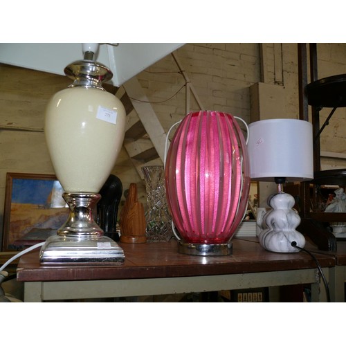 273 - 3 MODERN DECORATIVE TABLE LAMPS IN DIFFERENT STYLES