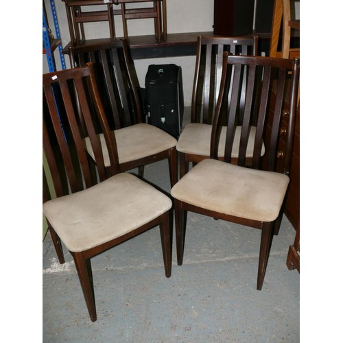 311 - SET OF 4 MD CENTURY STCK BACK DINING CHAIRS