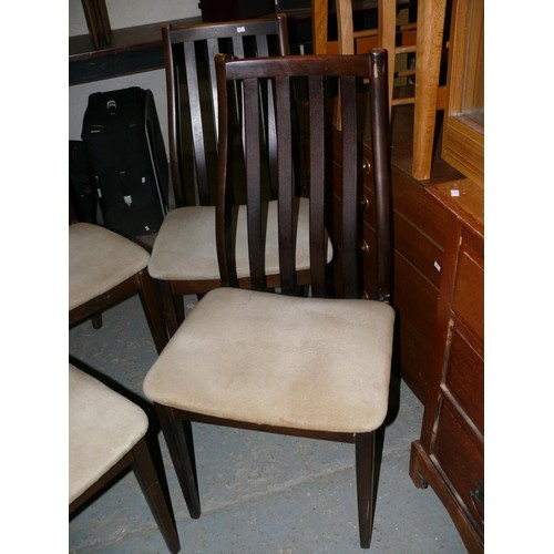 311 - SET OF 4 MD CENTURY STCK BACK DINING CHAIRS