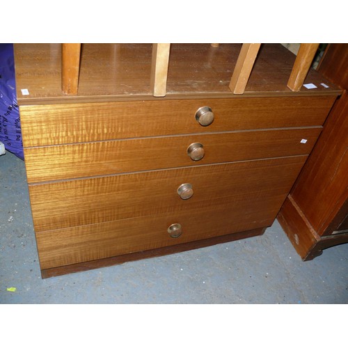 313 - MID CENTURY AVALON 4 DRAWER CHEST OF DRAWERS