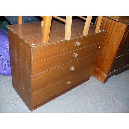 313 - MID CENTURY AVALON 4 DRAWER CHEST OF DRAWERS