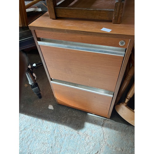 323 - RETRO 2 DRAWER FILING CABINET