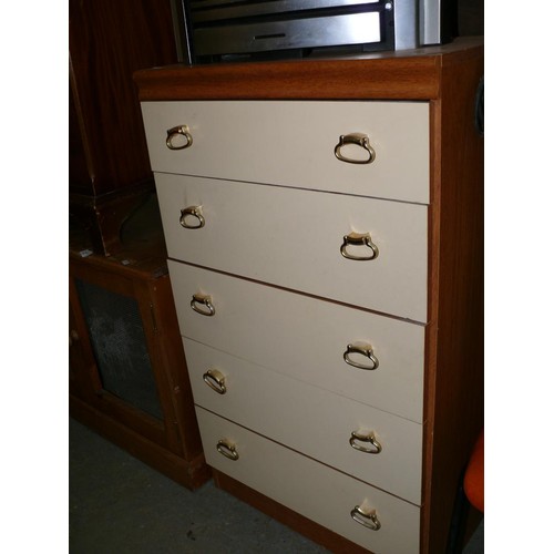 362 - MID CENTURY 5 DRAWER CHEST