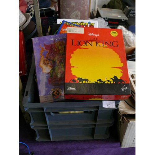 259 - EARLY 90'S AMIGA FLOPPY DISC GAMES INC SECOND SAMURAI, ALIEN 3, THE LION KING - ALSO NUMEROUS FLOPPY... 