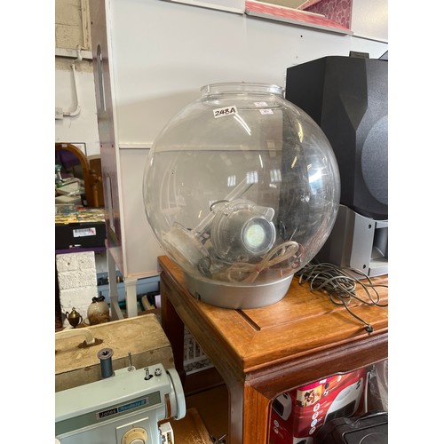 A LARGE SPHERICAL FISH TANK - 15
