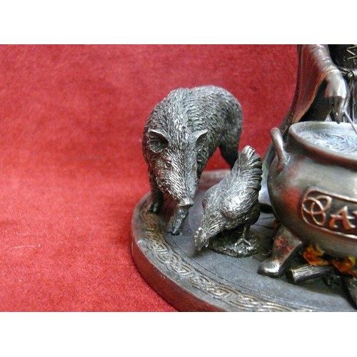 2 - A FIGURINE OR DRUID WITCH WITH HER  FAMILIARS AROUND 
Ceridwen is a figure in Welsh mythology, often... 