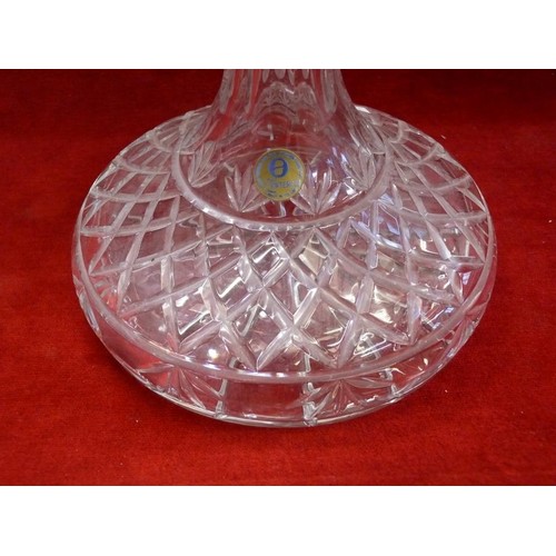 66 - GOOD QUALITY & HEAVY CUT GLASS SHIP’S DECANTER