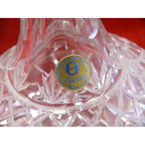 66 - GOOD QUALITY & HEAVY CUT GLASS SHIP’S DECANTER