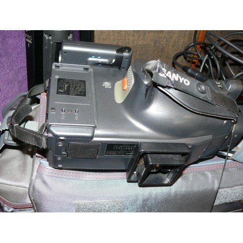 104 - SANYO VIDEO RECORDER WITH CARRY CASE AND TRIPOD