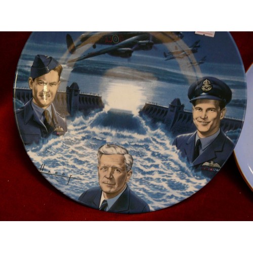 105 - RAF LIMITED EDITION COLLECTORS PLATE 'THE DAMBUSTERS - A TRIBUTE' PLUS GRESLEY'S PACIFIC RECORD BREA... 