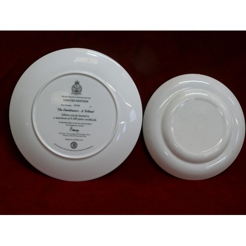 105 - RAF LIMITED EDITION COLLECTORS PLATE 'THE DAMBUSTERS - A TRIBUTE' PLUS GRESLEY'S PACIFIC RECORD BREA... 