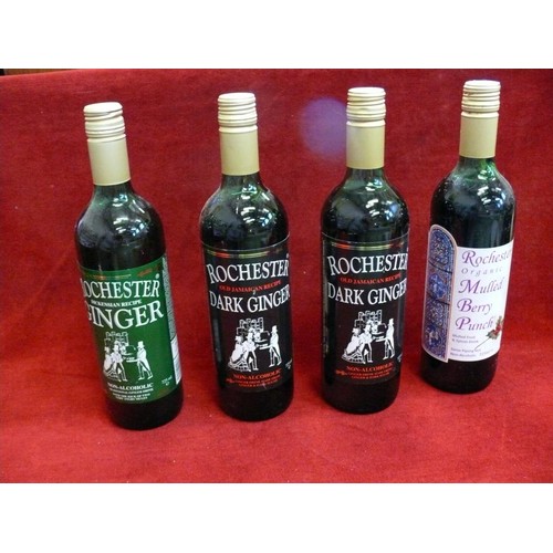 110 - 4 BOTTLES OF ROCHESTER DARK GINGER AND MULLED BERRY PUNCH