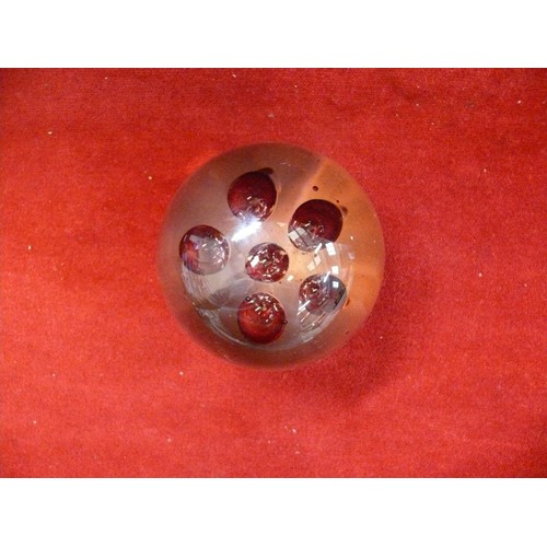 132 - LARGE PAPERWEIGHT IN AUBERGINE COLOUR