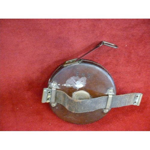 134 - VINTAGE JOHN RABONE AND SONS STEEL MEASURING TAPE