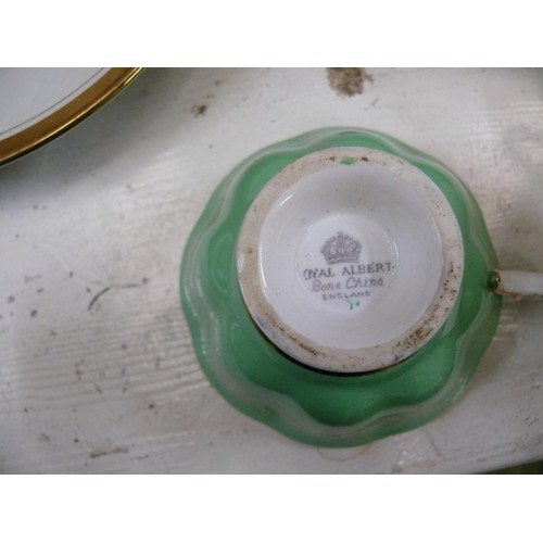 224 - MIXED VINTAGE CHINA INC EDWARDIAN TEA SET, MEAT PLATTER IN LIBERTY BLUE 