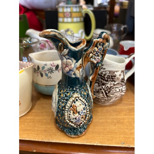 229 - COLLECTION OF ANTIQUE AND VINTAGE CERAMIC AND GLASS JUGS