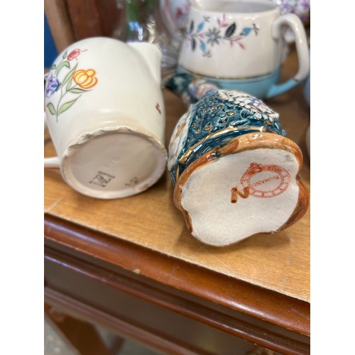 229 - COLLECTION OF ANTIQUE AND VINTAGE CERAMIC AND GLASS JUGS