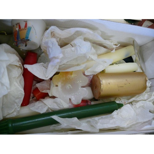 243 - BOX OF VINTAGE CANDLES