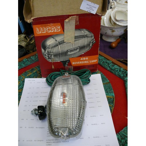 VINTAGE LUCAS 494 REVERSING LAMP WITH ORIGINAL BOX